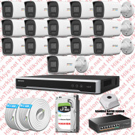 Hikvision 16 İp Güvenlik Kamerası Seti 4mp Colorvu Hibrit